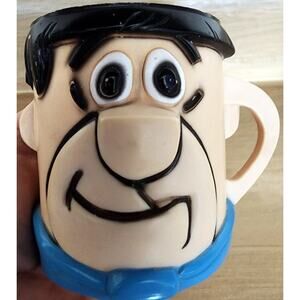 1968 Vintage Fred Flintstone Yabba Dabba Doo Vitamin Advertising Cup Plastic Mug